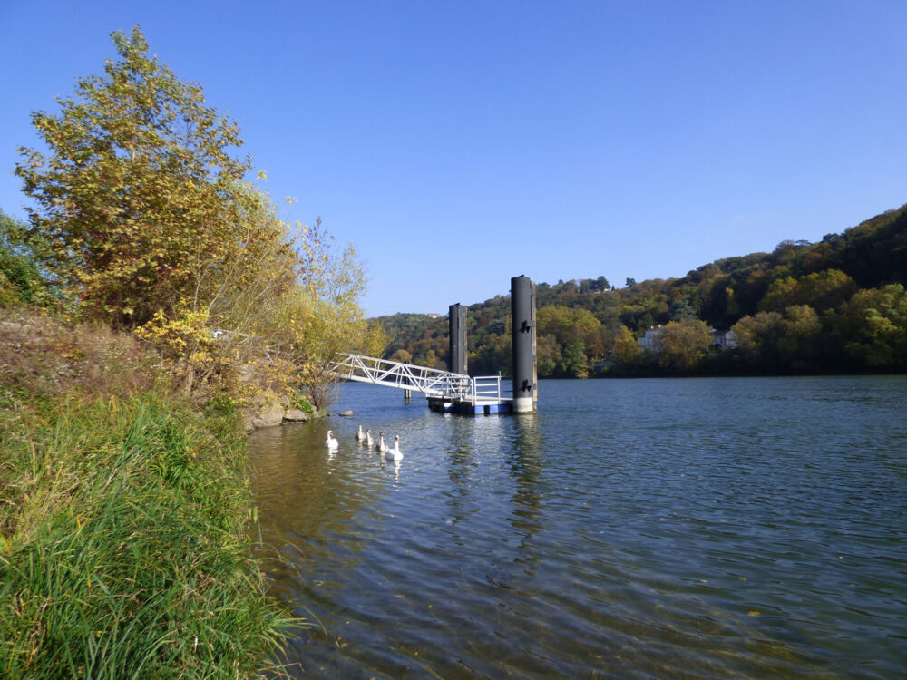 Un ponton permettant au bateau d'accoster.