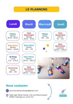 planning activités gym volontaire 2/2