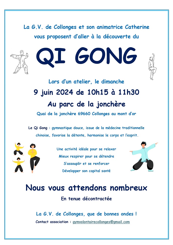 Affiche cours de Qi Gong