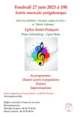 Affiche soirée musicale polyphonique
