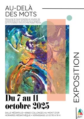 affiche exposition Au delà des mots