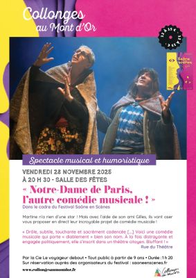 affiche notre dame de Paris, l'autre comédie musicale