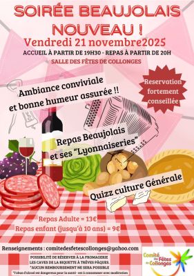 affiche soirée beaujolais nouveau
