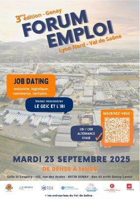 Affiche 3e forum emploi Lyon Nord Val de Saône