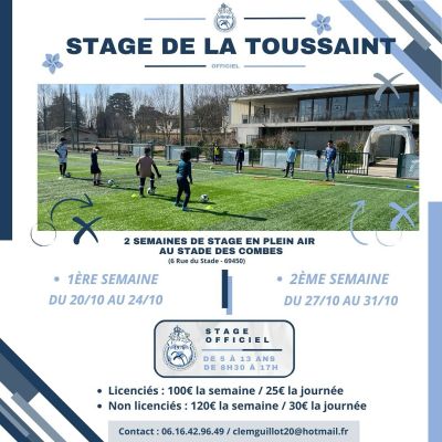 affiche stage de foot