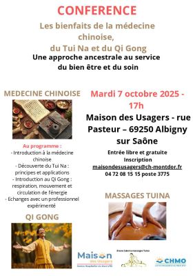 affiche conférence bienfaits de la médecine chinoise