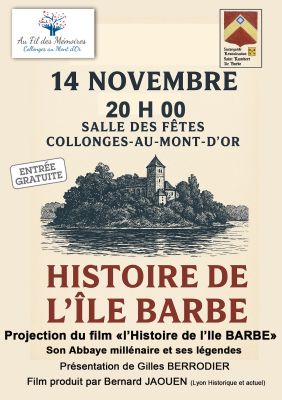affiche histoire de l'Ile Barbe
