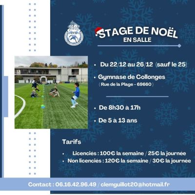 affiche stage de foot