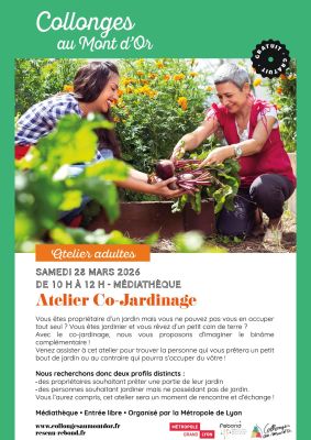 affiche atelier co jardinage