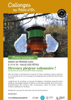 affiche conférence frelon asiatique