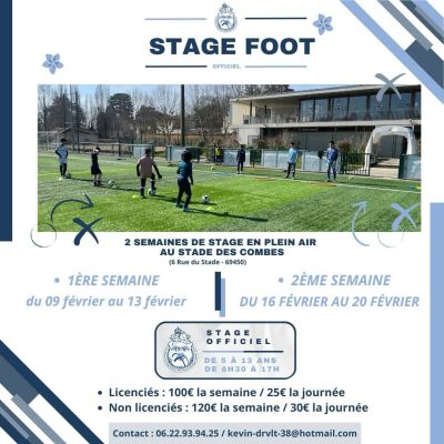 flyer stage de foot février 2026