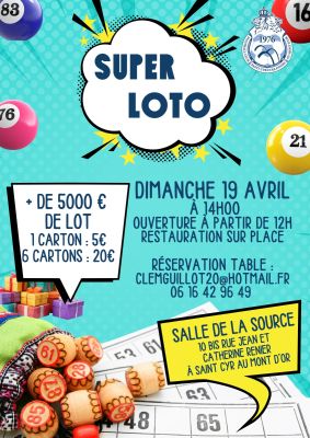 affiche super loto FC Saint Cyr/Collonges