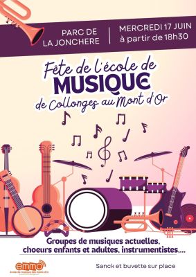 affiche fête de la musique de l'EMMO