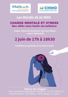 affiche conférence charge mentale et stress