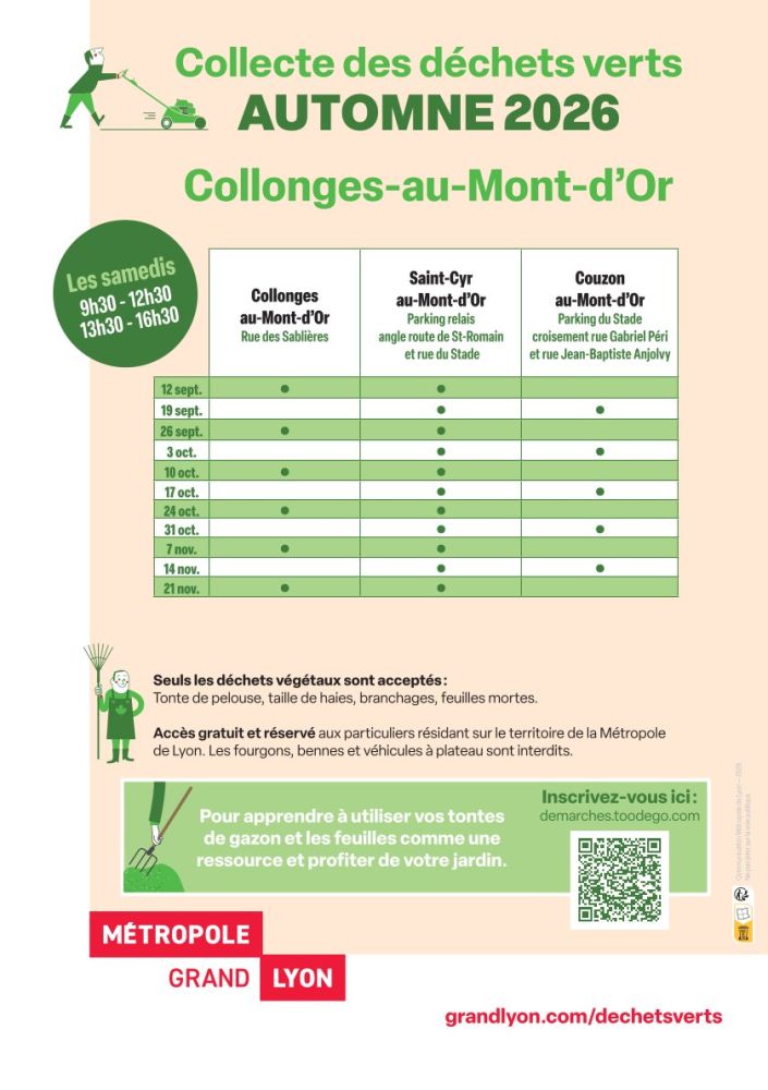affiche collecte des déchets verts automne 2026
